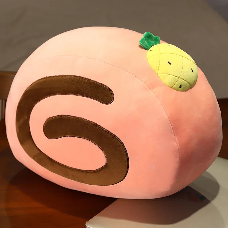 40cm Soft Fruit Cake Roll Plush Mantau Bun Pillow Cream Steamed Dim Sum Strawberry Bun with Chocolate Cream Pillow Food - Tophatter Daily Deals