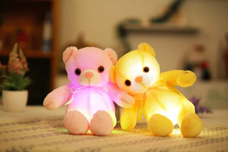 Light-Up LED Glowing Teddy Bear Stuffed Animal Plush Toy Animals - Tophatter Daily Deals