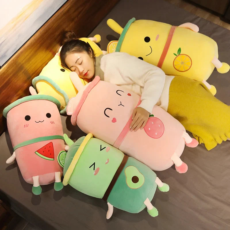 Avocado Watermelon Strawberry Orange Boba Bubble Fruit Milk Tea Plush Toy Food - Tophatter Daily Deals