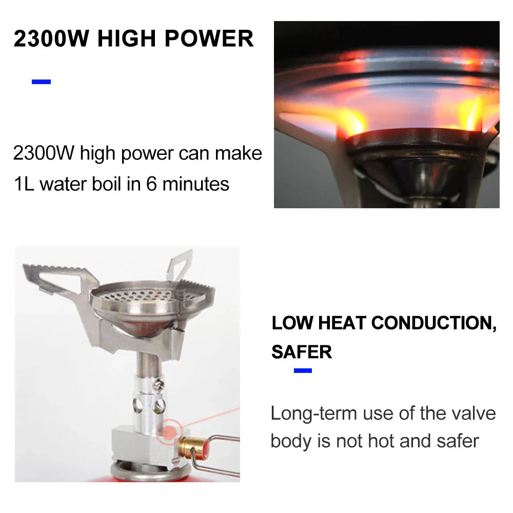 Camping Gas Mini Backpack Stove Silver Camp Cooking - Tophatter Daily Deals