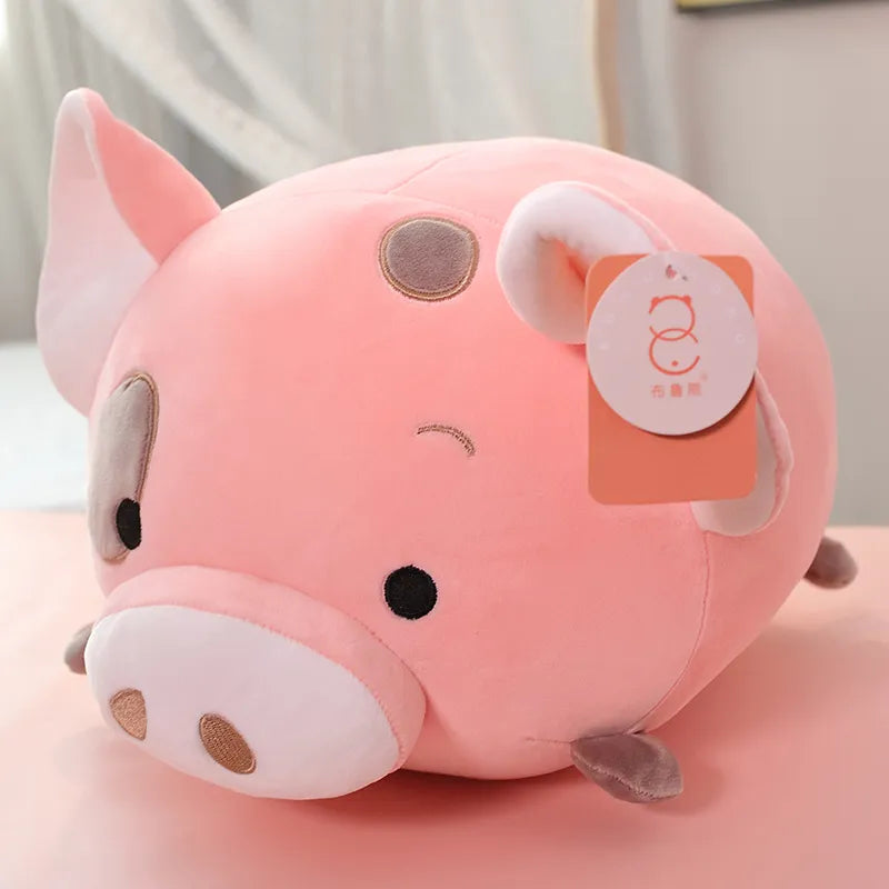 Chubby Pig Pink Piggy Plush with Eye Patch 35-45cm Animals - Tophatter Daily Deals