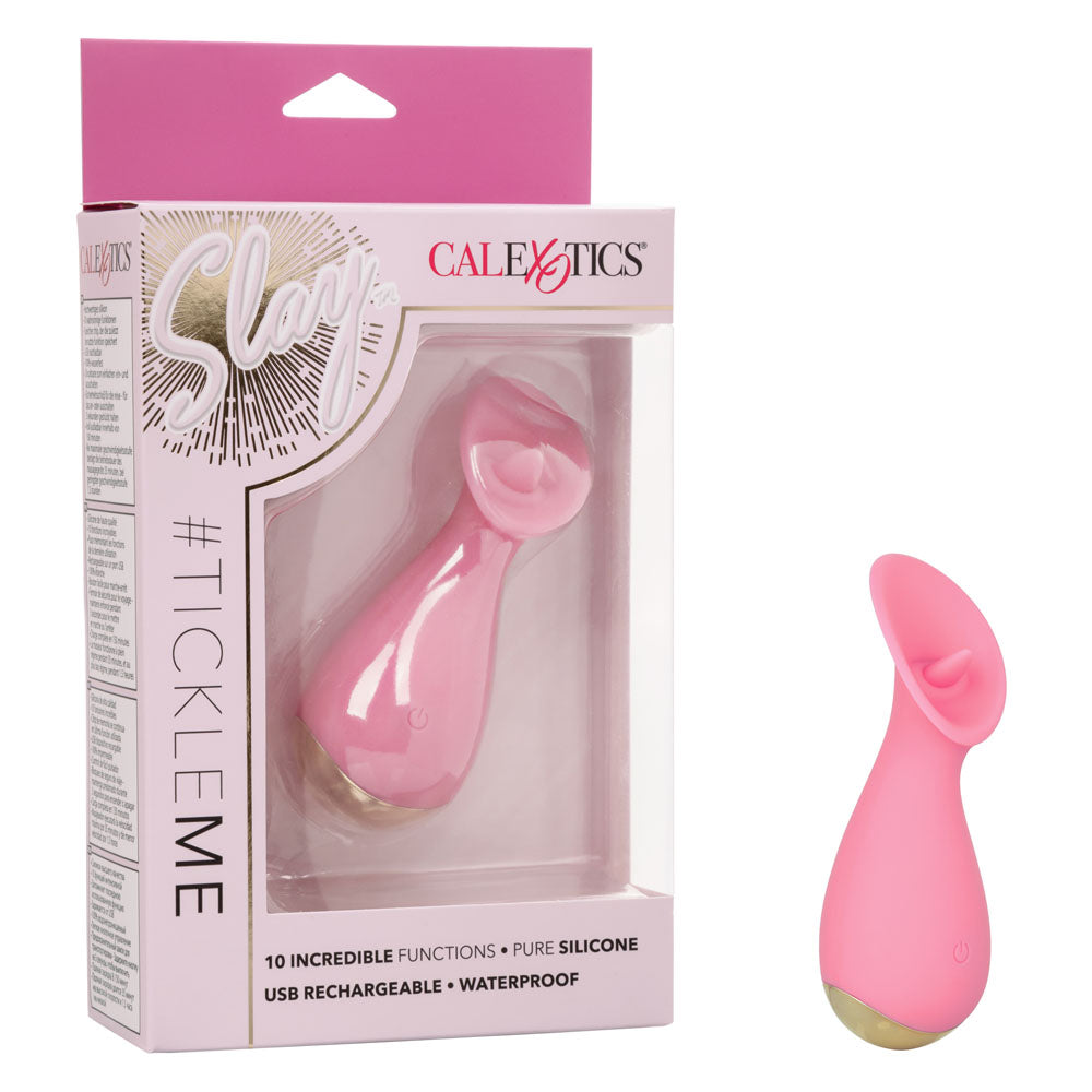 CalExotics Slay Tickle Me Petite (Pink) – Petite Clitoral Vibrator with Flickering Vibes > Vibrators > Finger Vibrators - Tophatter Daily Deals