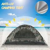 1-Person Camping Tent with Mesh Ventilation Green Tents - Tophatter Daily Deals