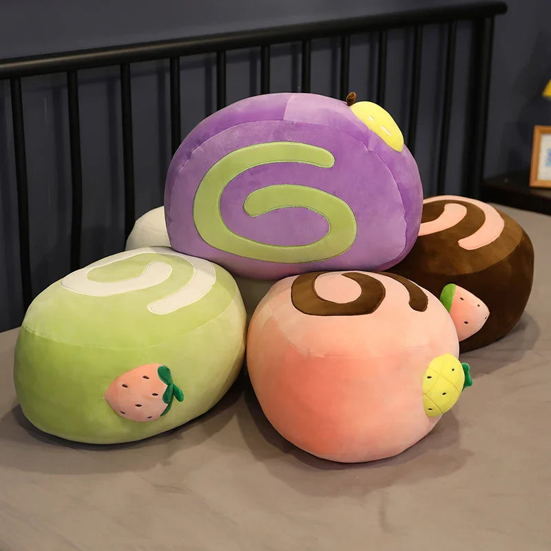 40cm Soft Fruit Cake Roll Plush Mantau Bun Pillow Cream Steamed Dim Sum Food - Tophatter Daily Deals