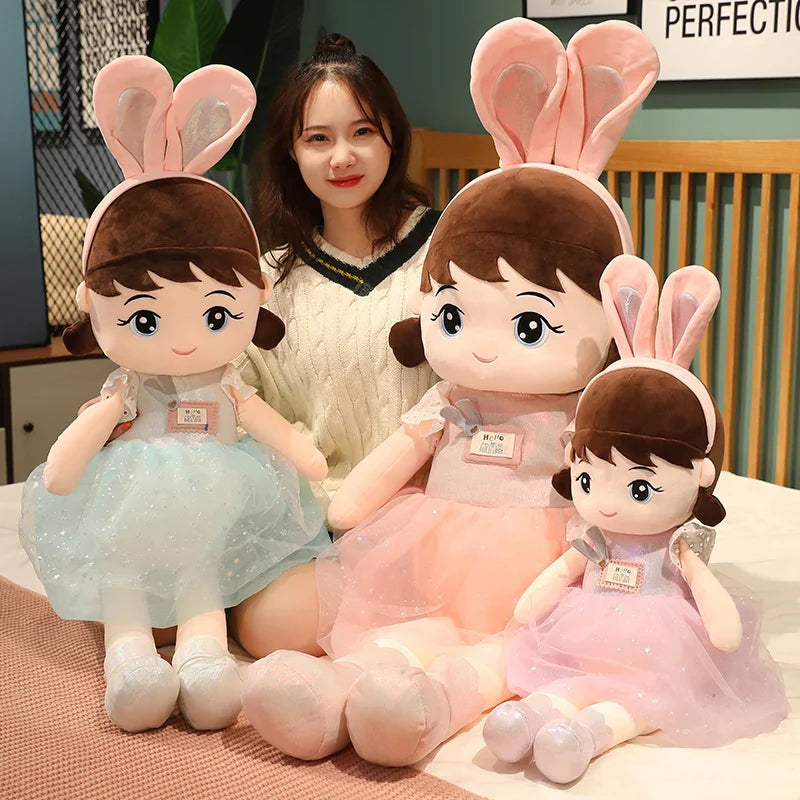 Kawaii Plush Girl Dolls with Rabbit Ears Mythical - Tophatter Daily Deals
