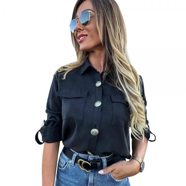 Women Long Sleeve Shirts Blouses & Shirts - Tophatter Daily Deals