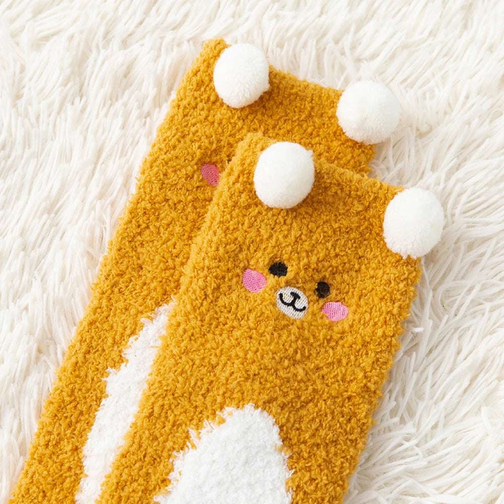 Cute Animal Fuzzy Socks Animals - Tophatter Daily Deals