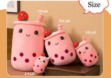 Cute Bubble Tea Plush Toy Stuffed Milk Tea Soft Boba Fruit Tea Cup Plushie Food - Tophatter Daily Deals