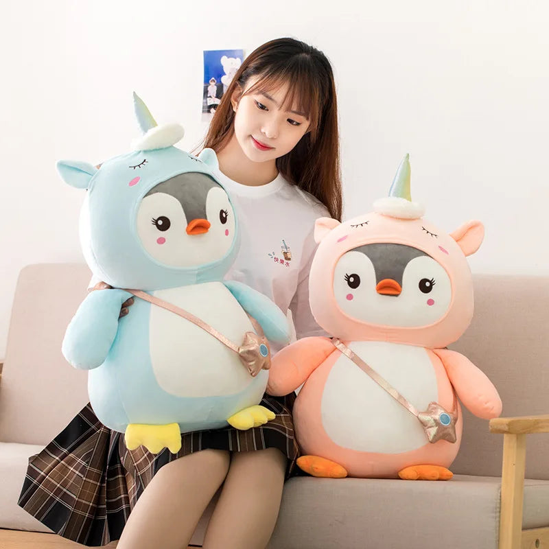 Penguin in Unicorn Kigurumi Plush Toy Animals - Tophatter Daily Deals