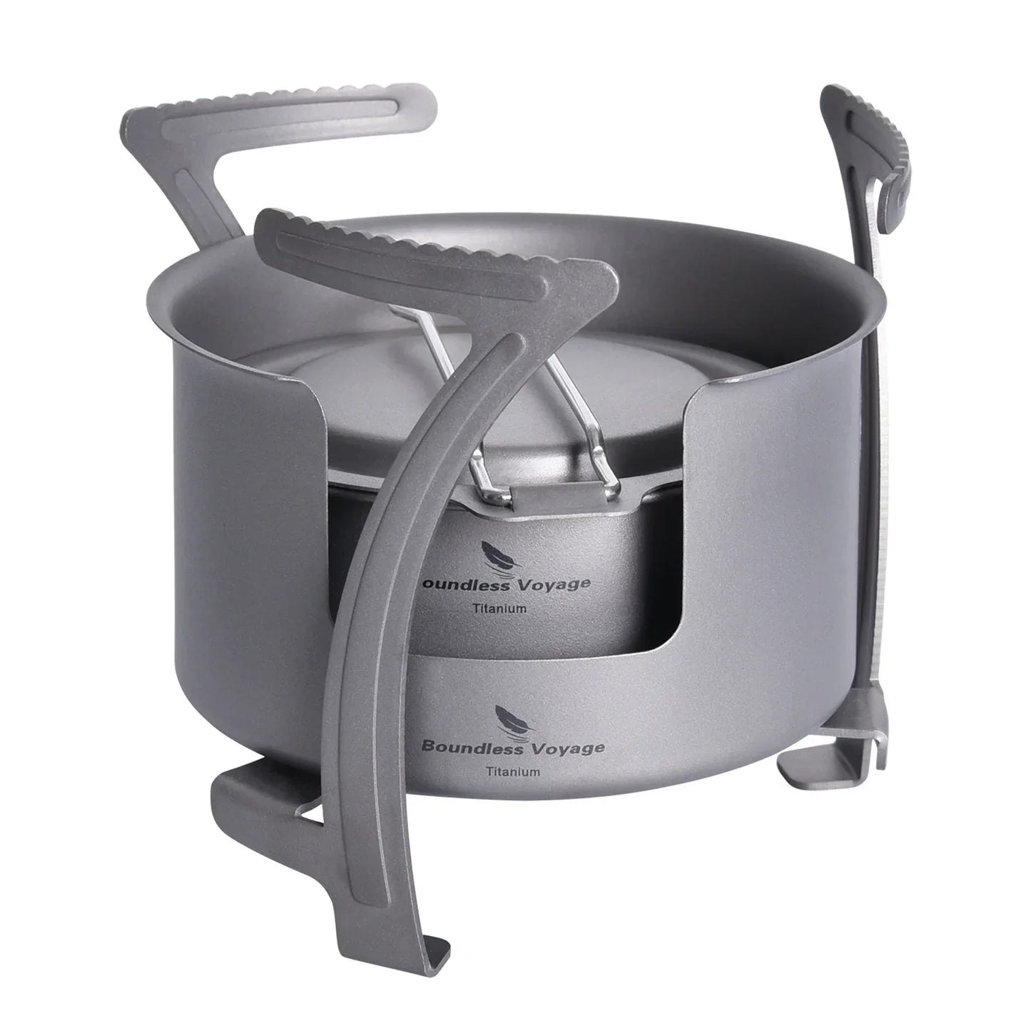 Titanium Multi-Fuel Camping Stove Grey Camp Cooking - Tophatter Daily Deals