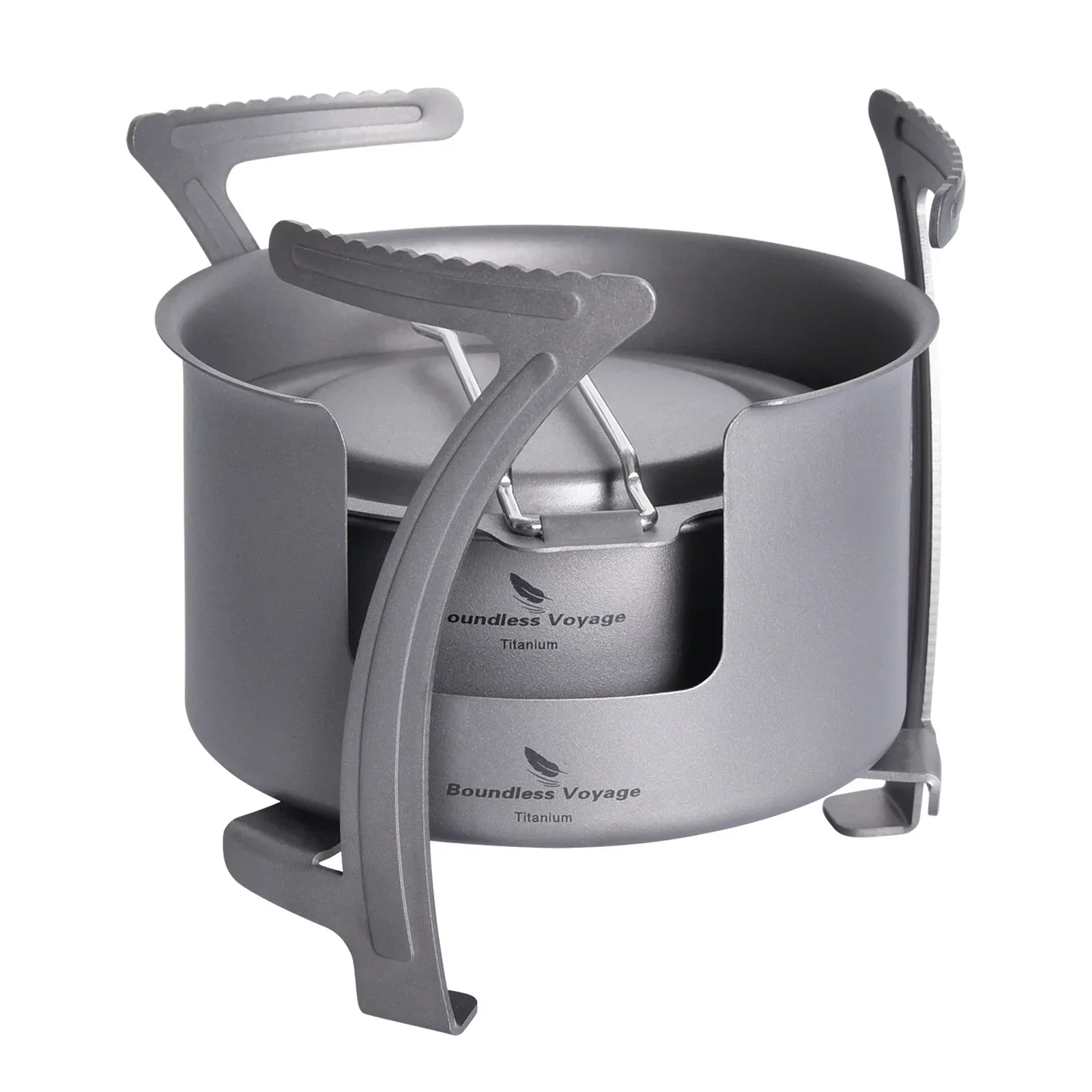 Titanium Multi-Fuel Camping Stove Grey Camp Cooking - Tophatter Daily Deals