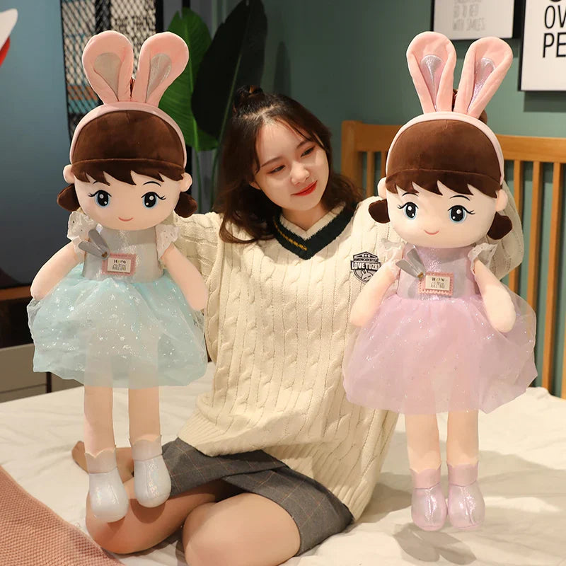 Kawaii Plush Girl Dolls with Rabbit Ears Mythical - Tophatter Daily Deals