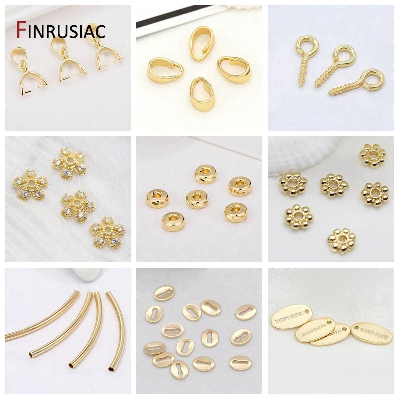 14K Gold Plated Brass Jewelry Ring Connectors Pack 10Pc - Tophatter Daily Deals