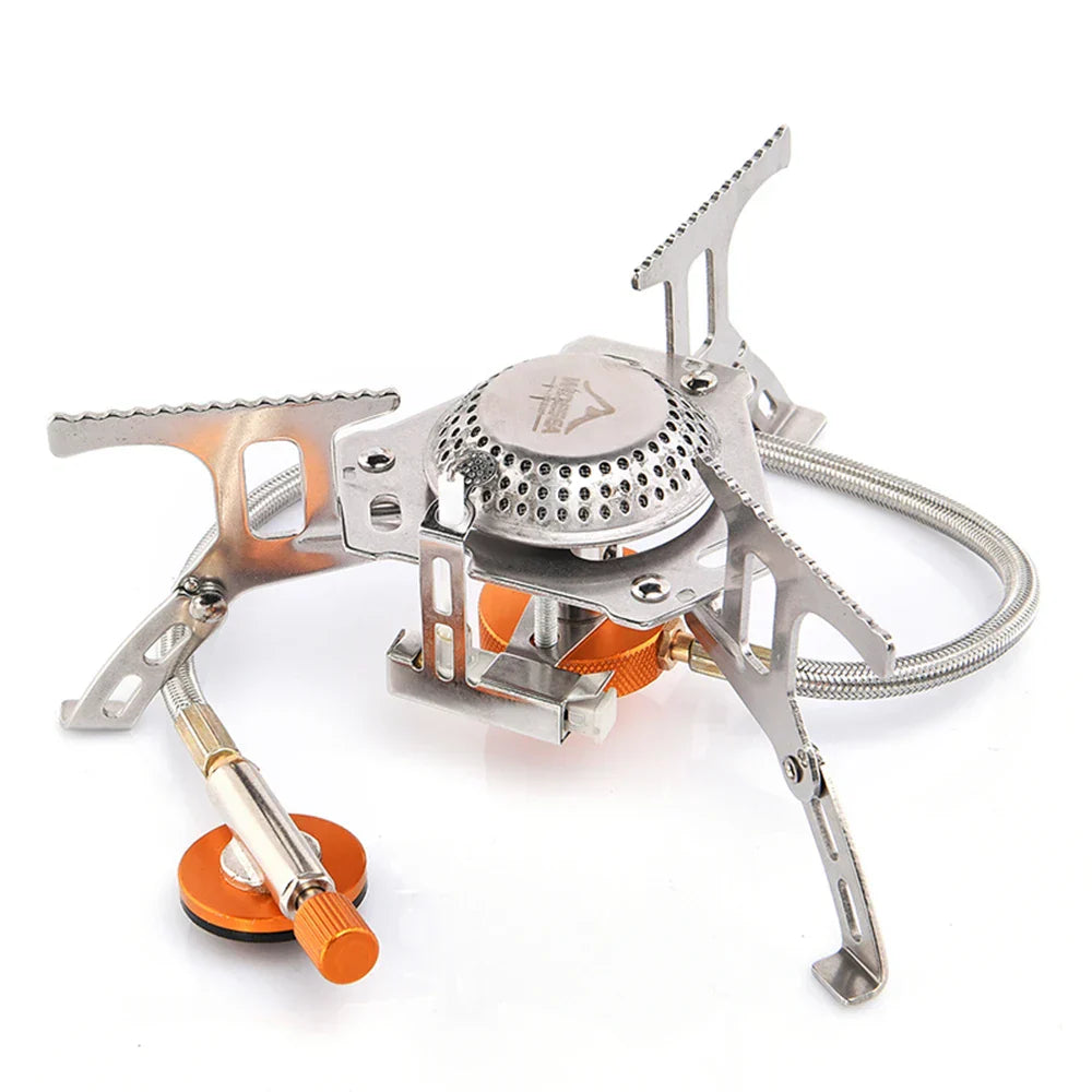 Portable Camping Gas Stove Silver Camp Cooking - Tophatter Daily Deals