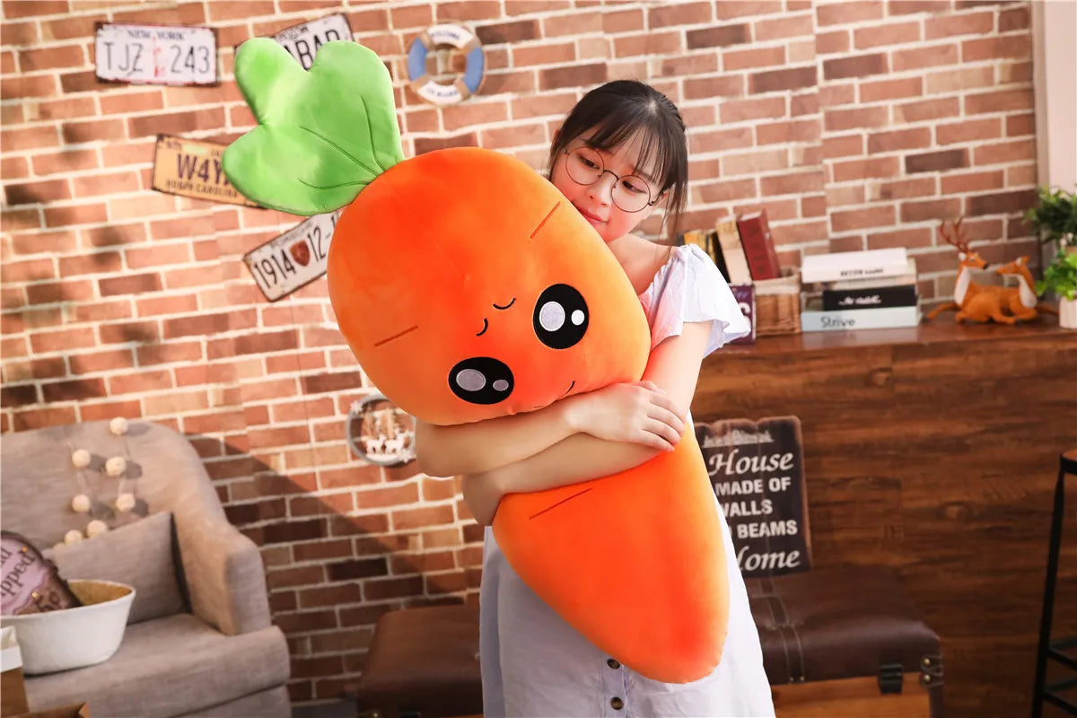 Cartoon Carrot Plant Vegetable Plush Stuffed Soft Toy Huge Food - Tophatter Daily Deals