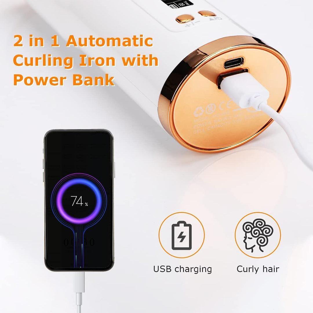 Cordless Automatic Hair Curler UK - Automatic Hair Curler Cordless Curling Iron LCD Wireless Rotating Ceramic Waver Hair Care - Tophatter Daily Deals