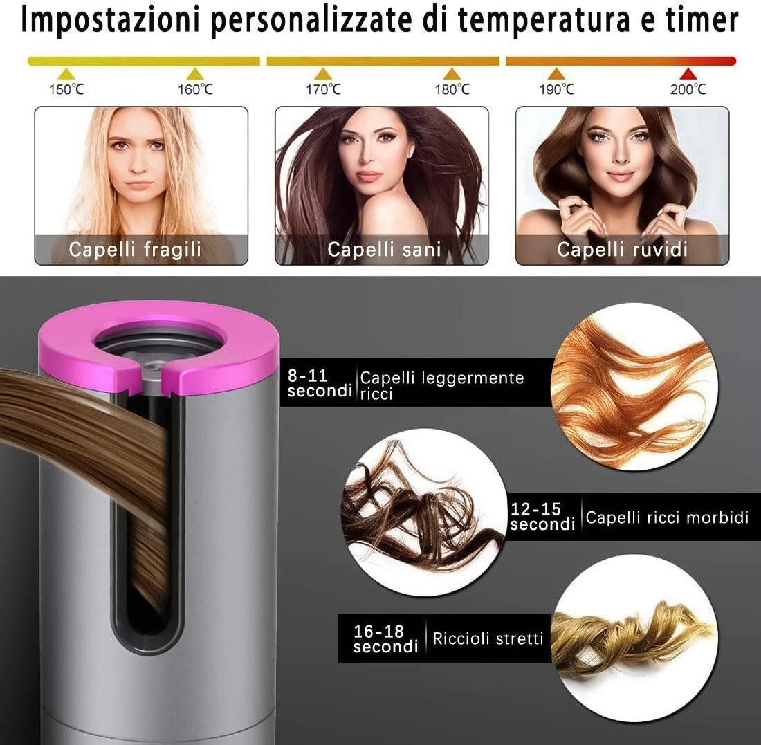 Cordless Automatic Hair Curler UK - Automatic Hair Curler Cordless Curling Iron LCD Wireless Rotating Ceramic Waver Hair Care - Tophatter Daily Deals