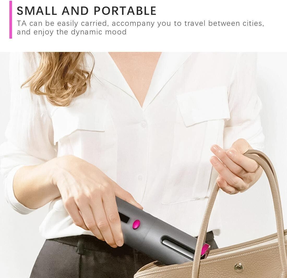 Cordless Automatic Hair Curler UK - Automatic Hair Curler Cordless Curling Iron LCD Wireless Rotating Ceramic Waver Hair Care - Tophatter Daily Deals