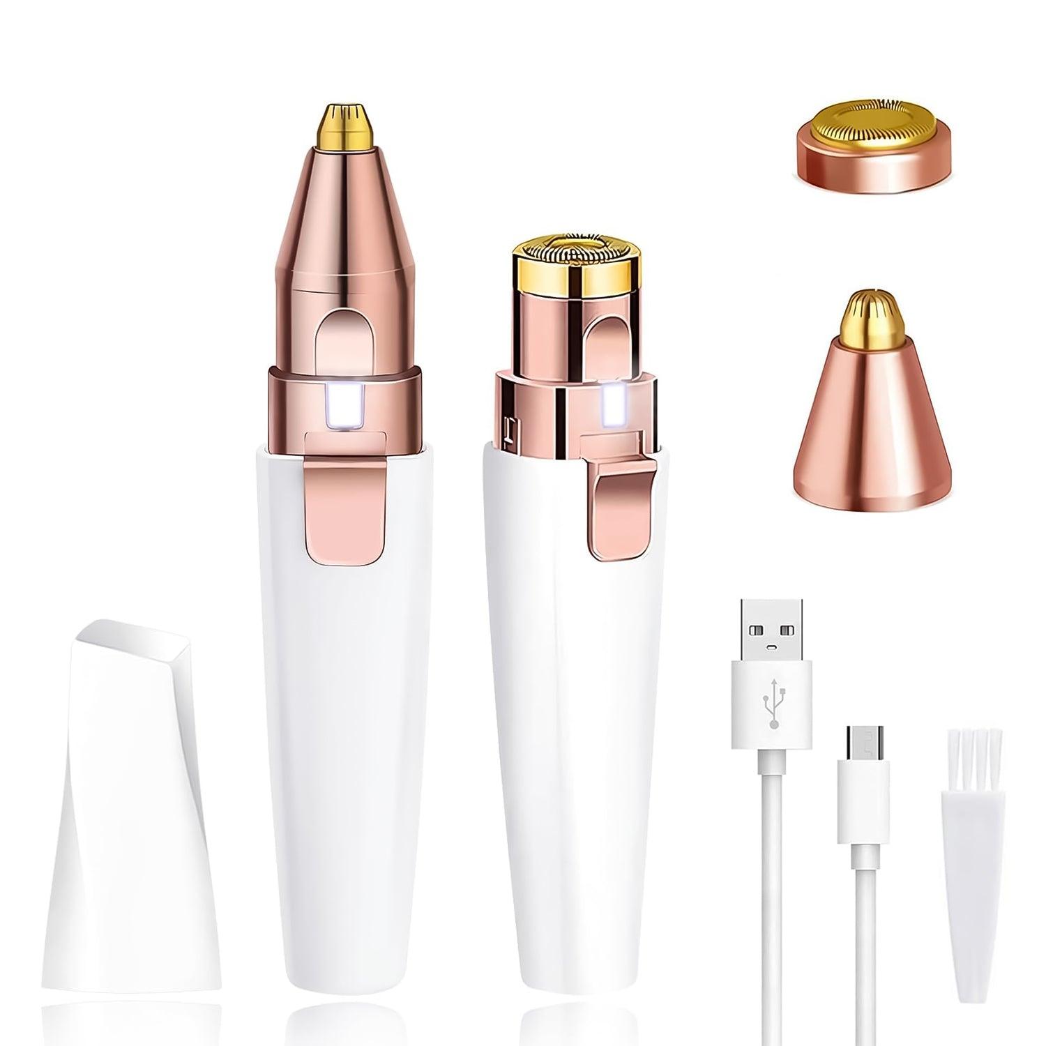 Electric Eyebrow Trimmer - 2 in 1 Eyebrow Razor and Painless Facial Hair Remover Health & Beauty - Tophatter Daily Deals