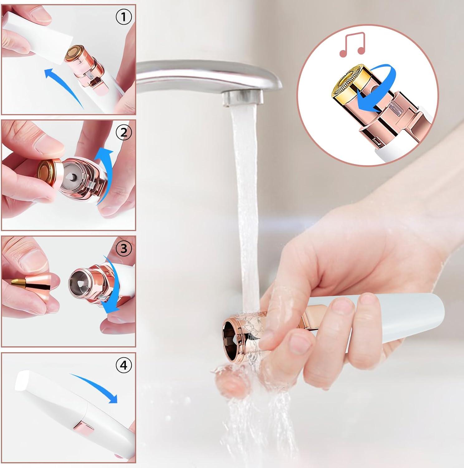 Electric Eyebrow Trimmer - 2 in 1 Eyebrow Razor and Painless Facial Hair Remover Health & Beauty - Tophatter Daily Deals