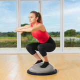 Half Exercise Ball - Balance Ball Trainer Resistance Bands & Pump Exercise & Fitness - Tophatter Daily Deals