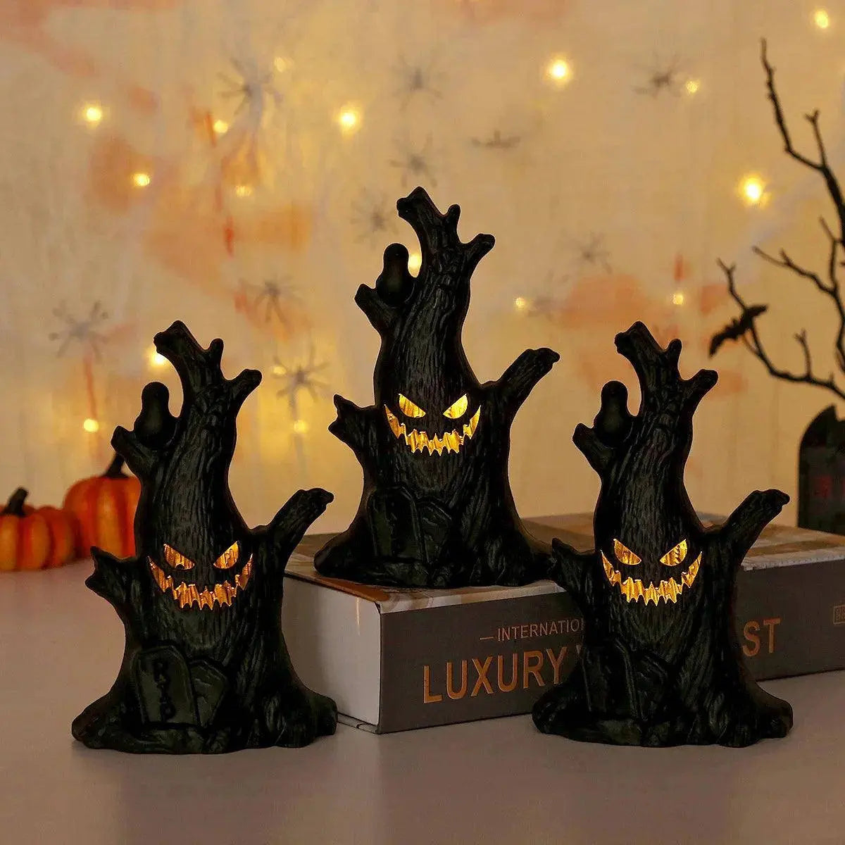 Halloween Decoration Ghost Tree Led Night Glow Ghost Lantern Ghost gadgets - Tophatter Daily Deals