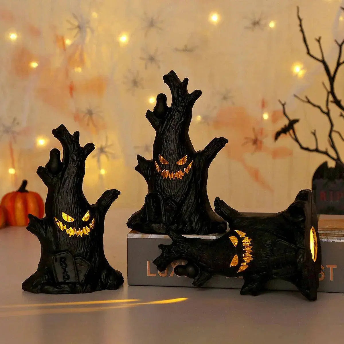 Halloween Decoration Ghost Tree Led Night Glow Ghost Lantern Ghost gadgets - Tophatter Daily Deals