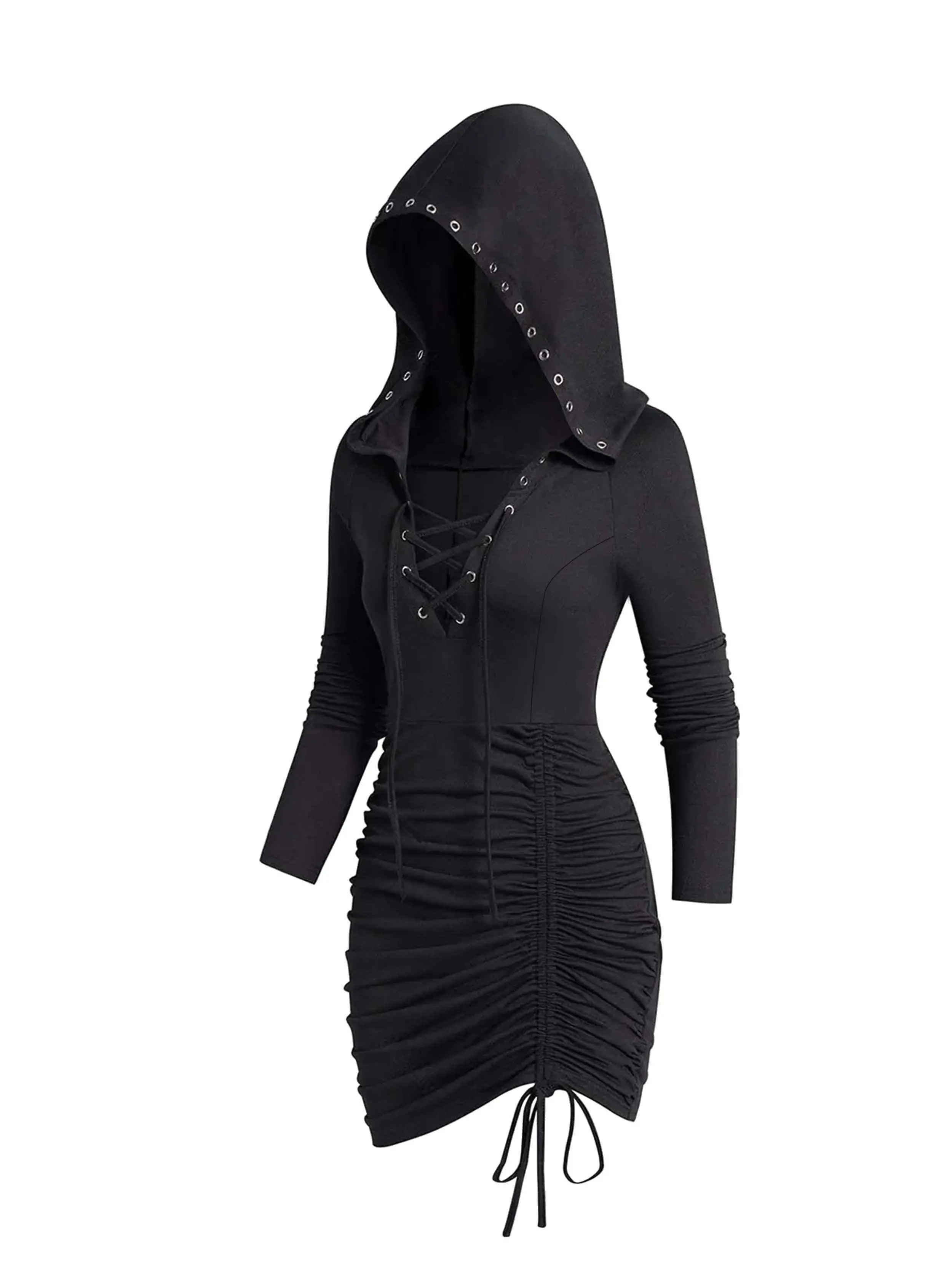 Halloween Drawstring Hoodie, Party Cosplay Long Sleeve Solid Costume, Women's Clothing - Tophatter Daily Deals