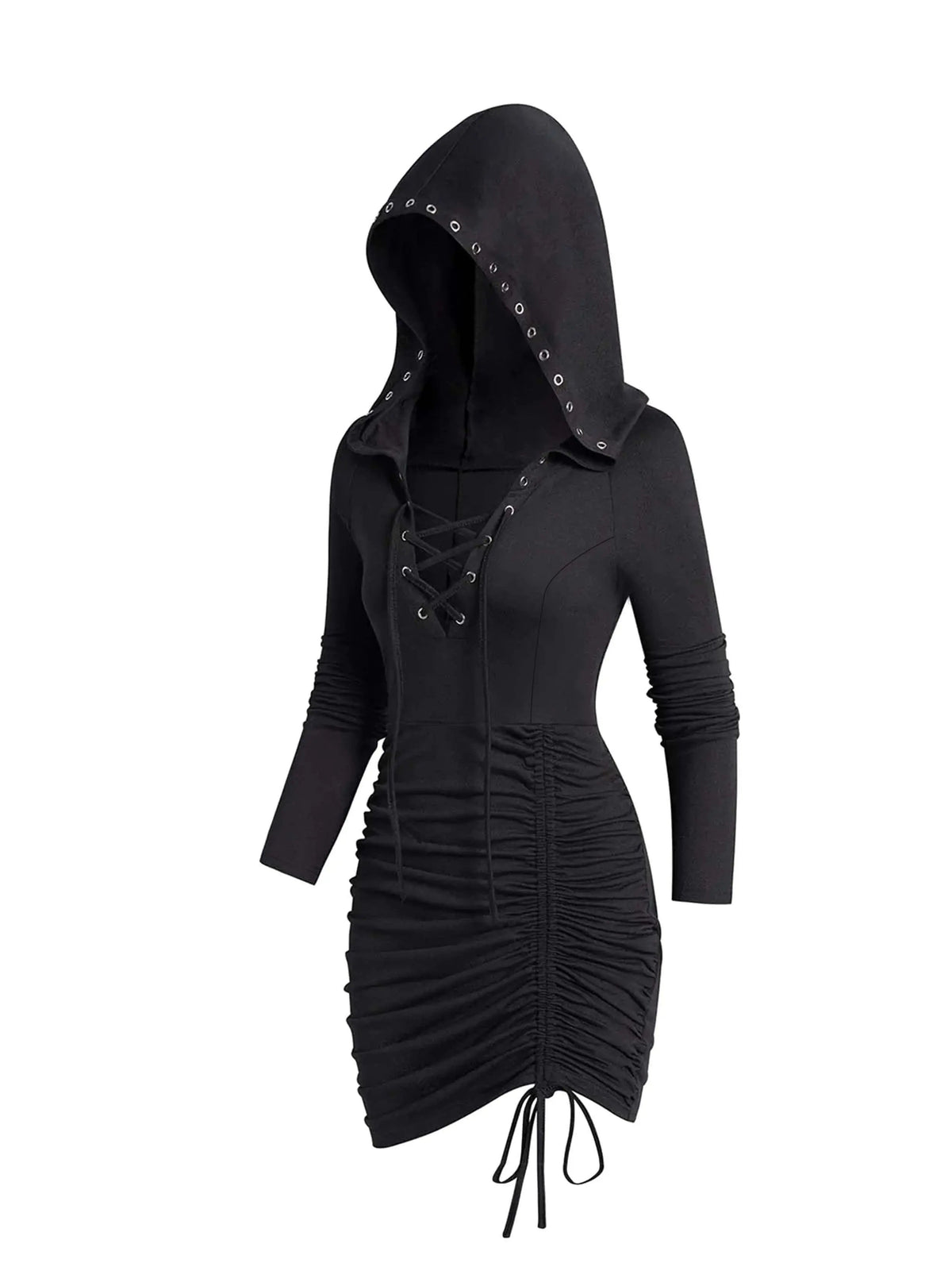 Halloween Drawstring Hoodie, Party Cosplay Long Sleeve Solid Costume, Women's Clothing - Tophatter Daily Deals
