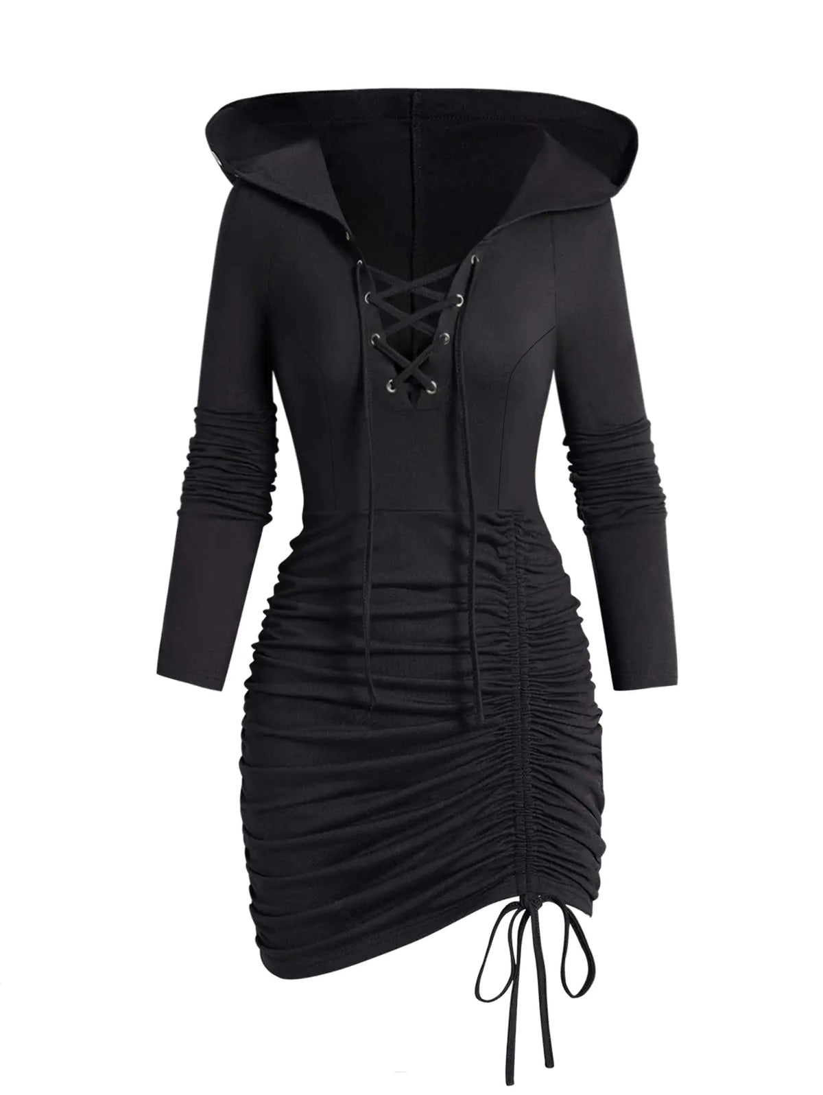 Halloween Drawstring Hoodie, Party Cosplay Long Sleeve Solid Costume, Women's Clothing - Tophatter Daily Deals