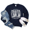 Halloween Girls Will Be Girls Witch Sweatshirt Funny Witch Shirt Girl Power Halloween Women Gothic Hoodie Witchy Vibe Sweatshirt Navy Blue - Tophatter Daily Deals