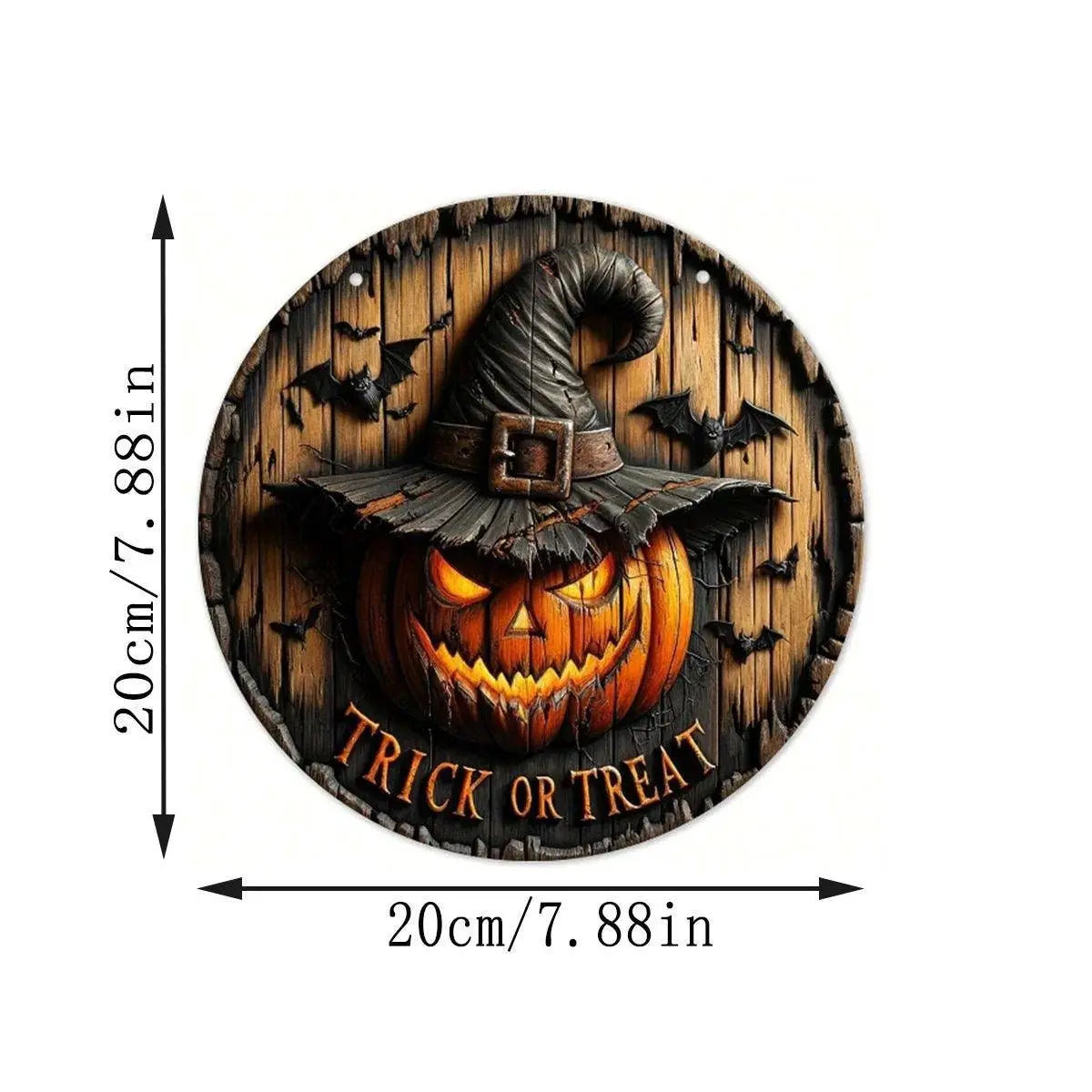 Halloween Wooden Wreath Logo Retro Pumpkin Head Art Decoration, gadgets - Tophatter Daily Deals