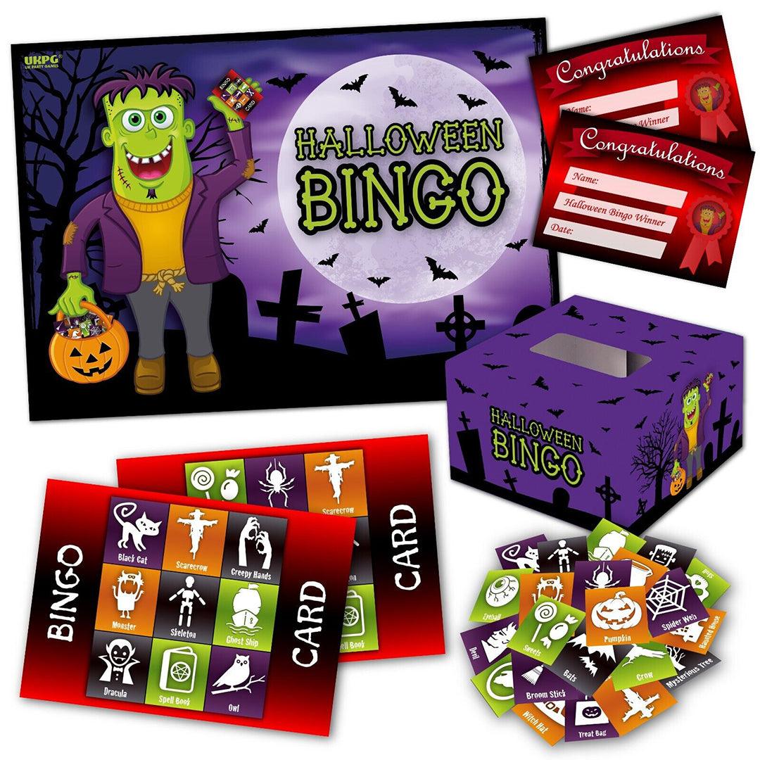 Halloween Bingo Card - Halloween Party Game Up-to 20 Players Includes Caller Box Indoor Games - Tophatter Daily Deals