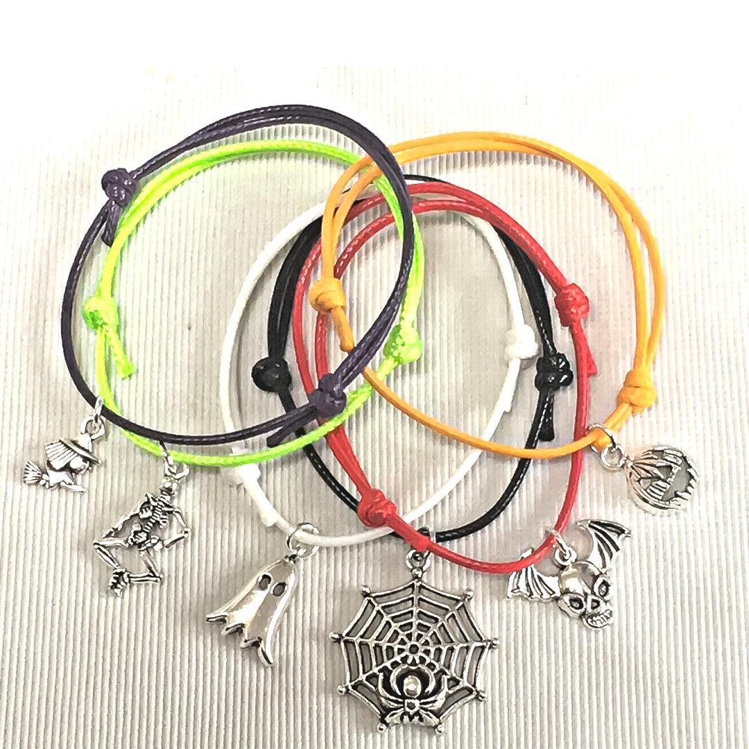 Halloween Bracelet - 6 Halloween Friendship Bracelets Trick or Treat Spooky Party Prize Favors Gift Festive & Franchise - Tophatter Daily Deals