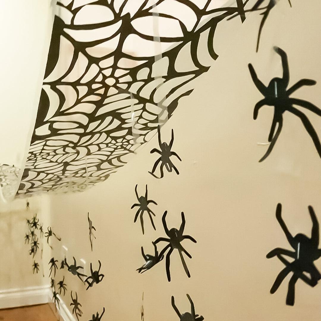 Halloween Ceiling Decorations - 3M/300cm Halloween Hanging Ceiling Wall Decoration Horror Haunted House Spiders Festive & Franchise - Tophatter Daily Deals