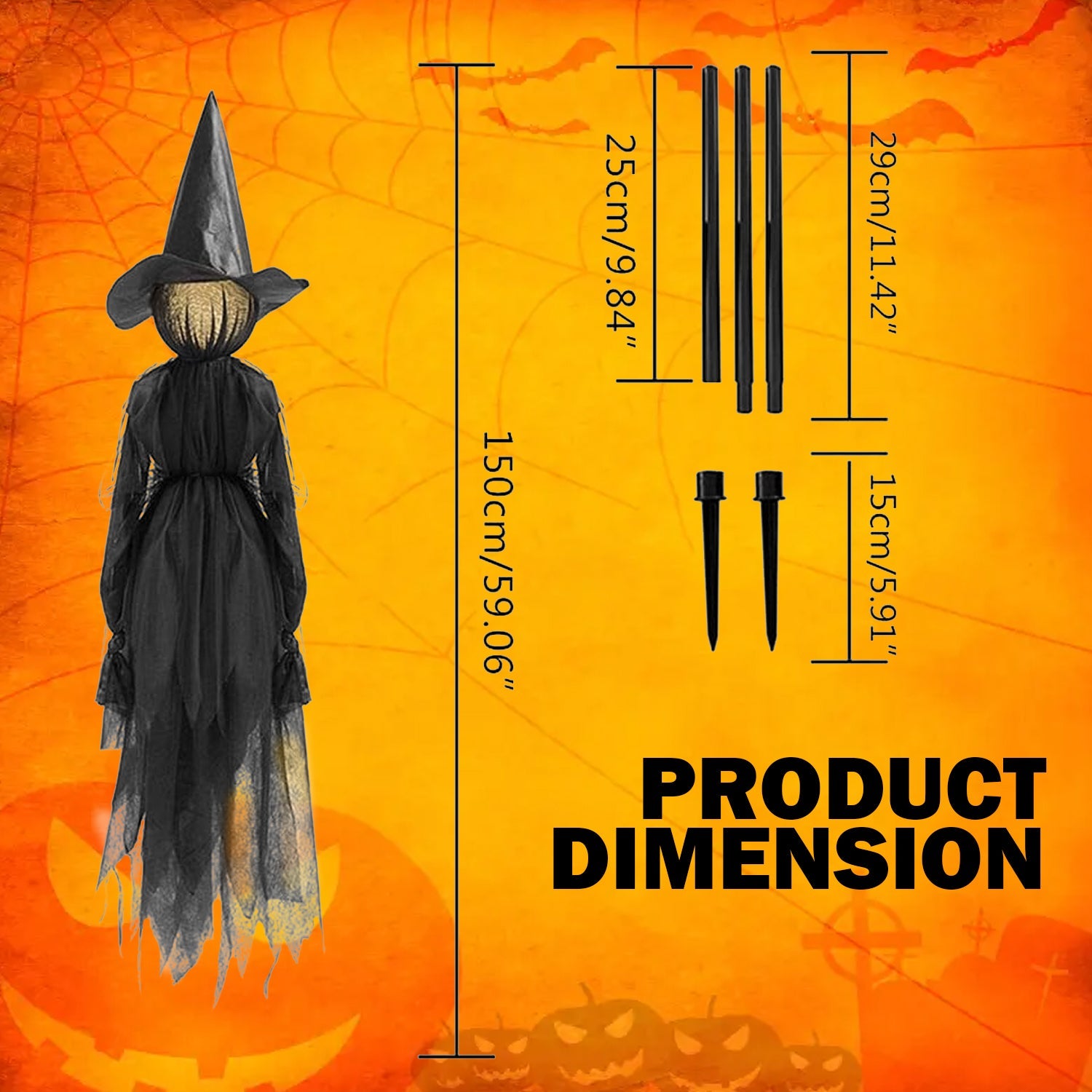 Light Up Witches – Outdoor Large Witches Cauldron on Tripod with Light Yard Light Up Witches - Tophatter Daily Deals