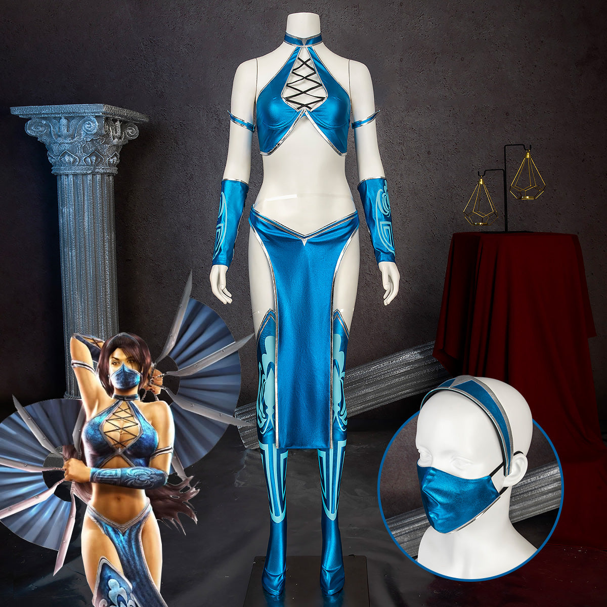 Halloween Halloween Mortal Kombat Kitana Cosplay Costume Costume - Tophatter Daily Deals