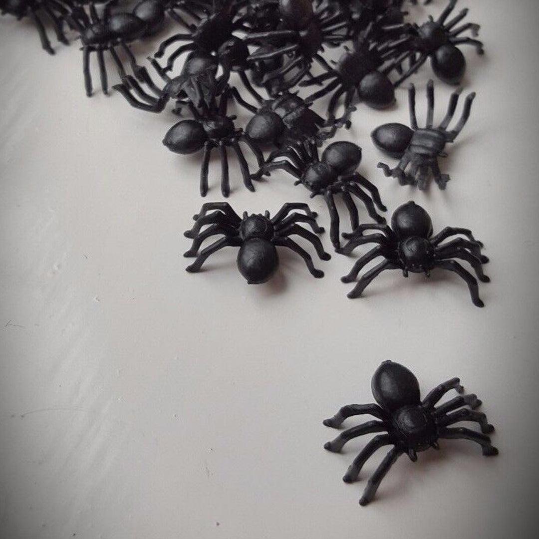 Spiders for Halloween - 70X Mini Spiders Set Creepy Crawlies Table setting Spider Halloween Decoration Festive & Franchise - Tophatter Daily Deals