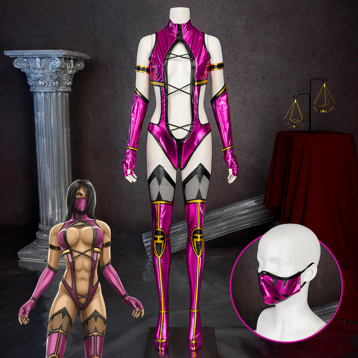 Halloween Mortal Kombat Mileena Cosplay Costume Costume - Tophatter Daily Deals