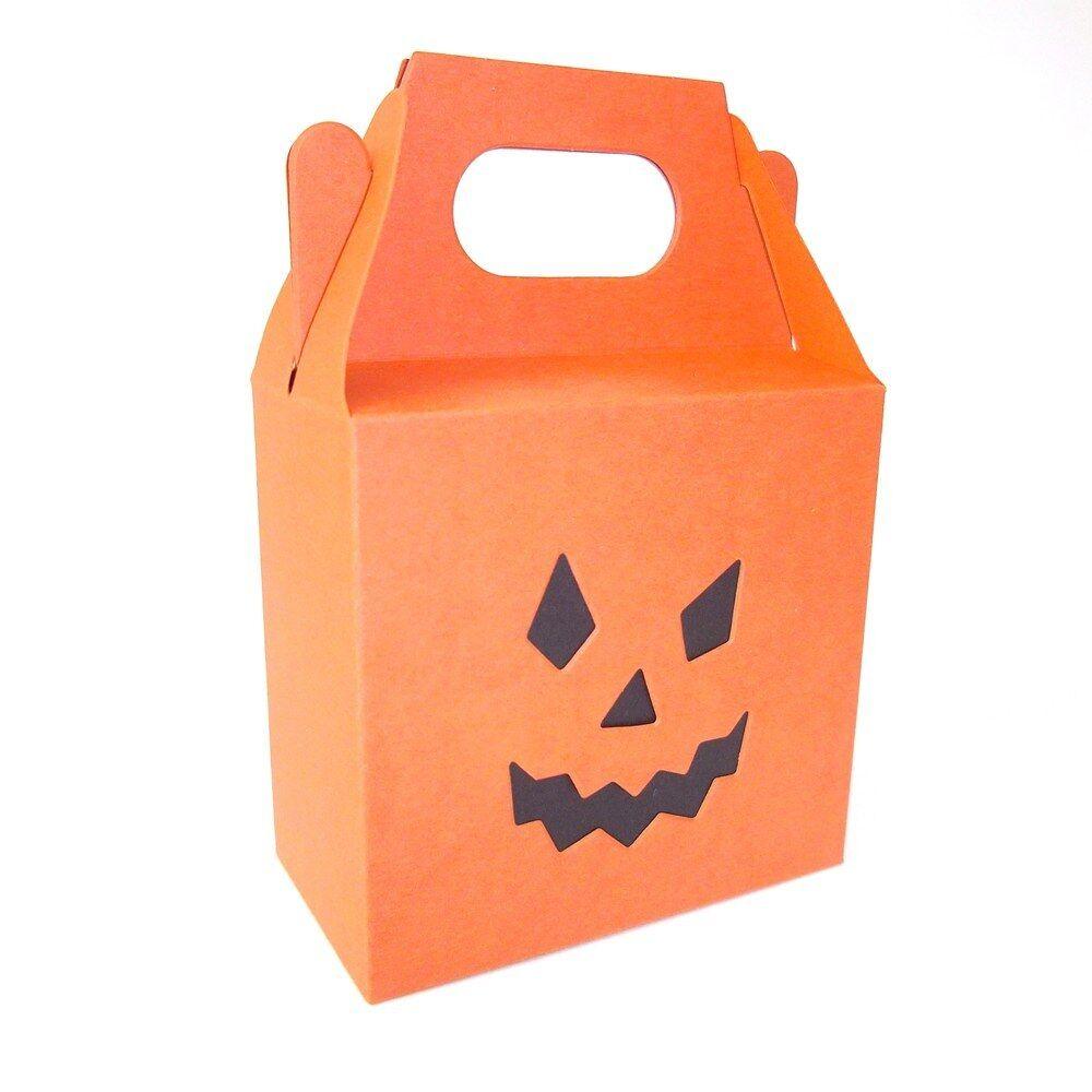 Pumpkin Favor Boxes - 10 x Orange Pumpkin Boxes Trick or Treat Halloween Box Festive & Franchise - Tophatter Daily Deals