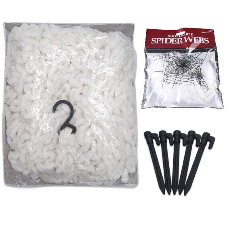 Large Spider Web Decor - 5M Giant Spider Web Party Props Decor Outdoor Fancy Dress Festive & Franchise - Tophatter Daily Deals