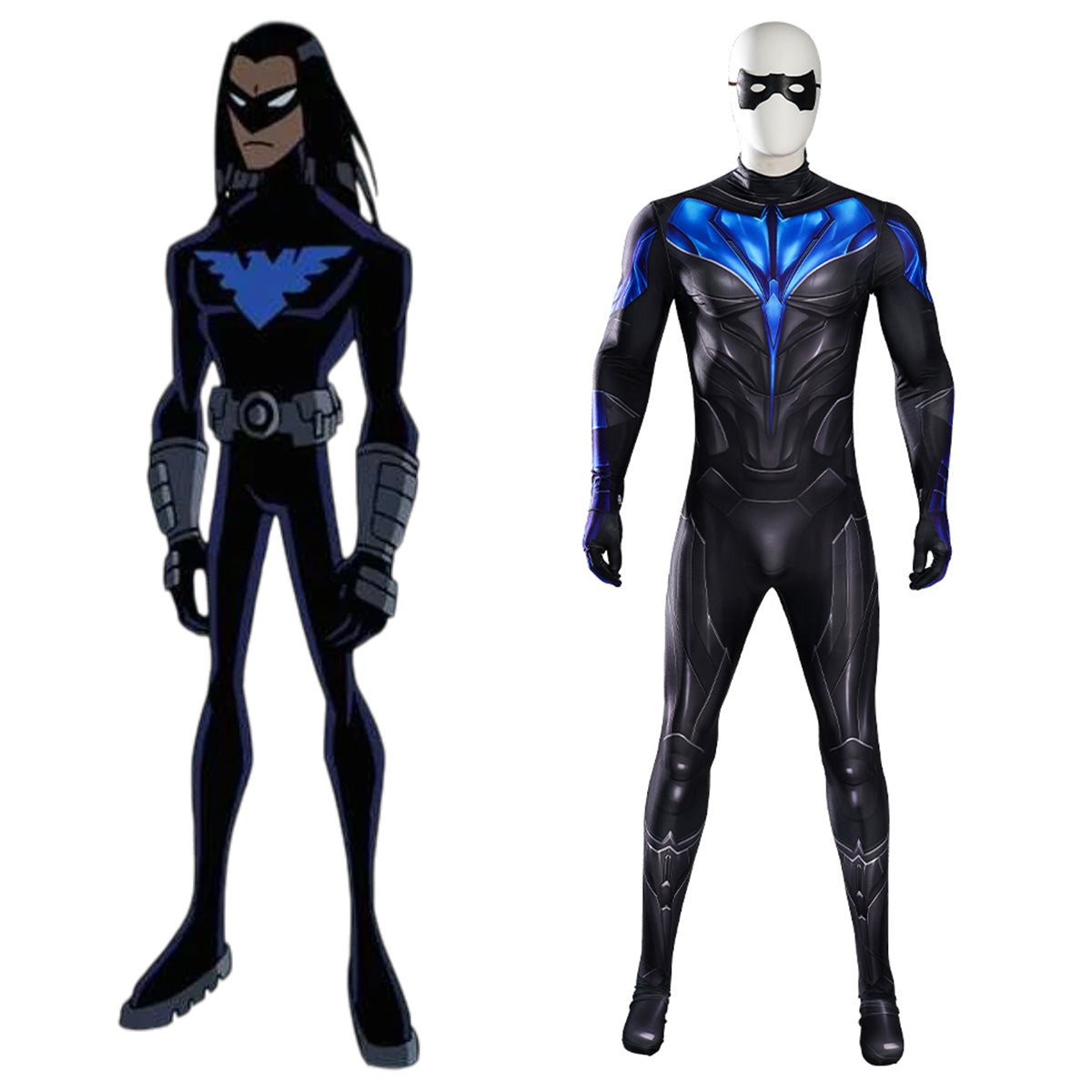 Halloween TT Nightwing Jumpsuit Cosplay Costume Costume - Tophatter Daily Deals