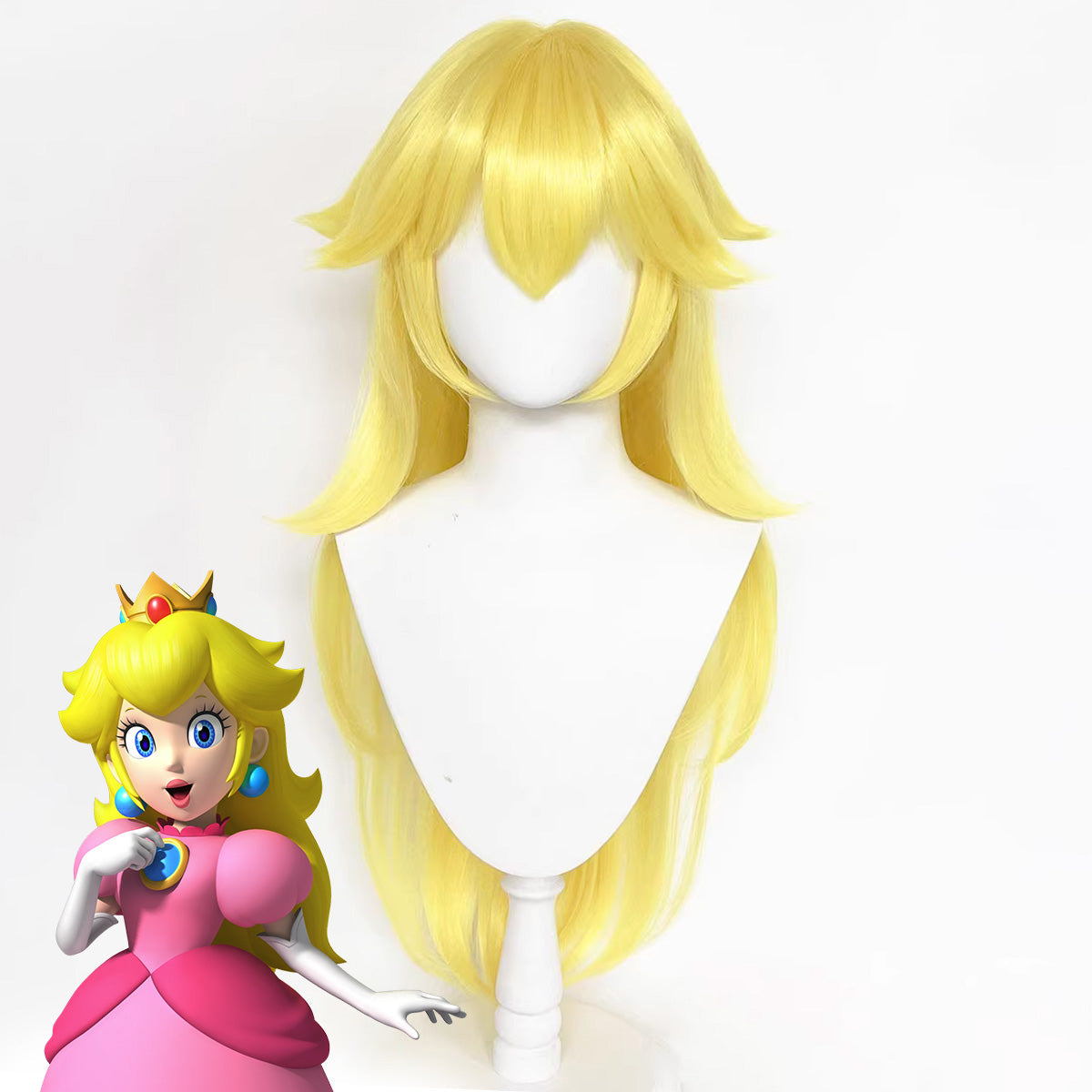 Halloween Women Peach Pink Princess Golden Cosplay Wig Wig - Tophatter Daily Deals