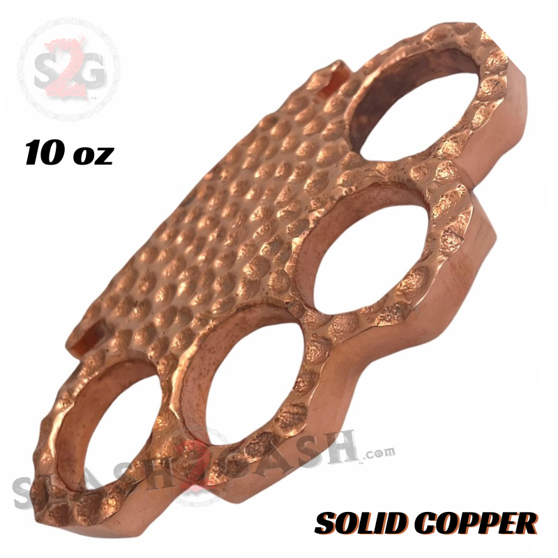 Copper Brass Knuckle Duster Heavy Duty Paper Weight - Hammer Design Belt Buckle - Tophatter Daily Deals