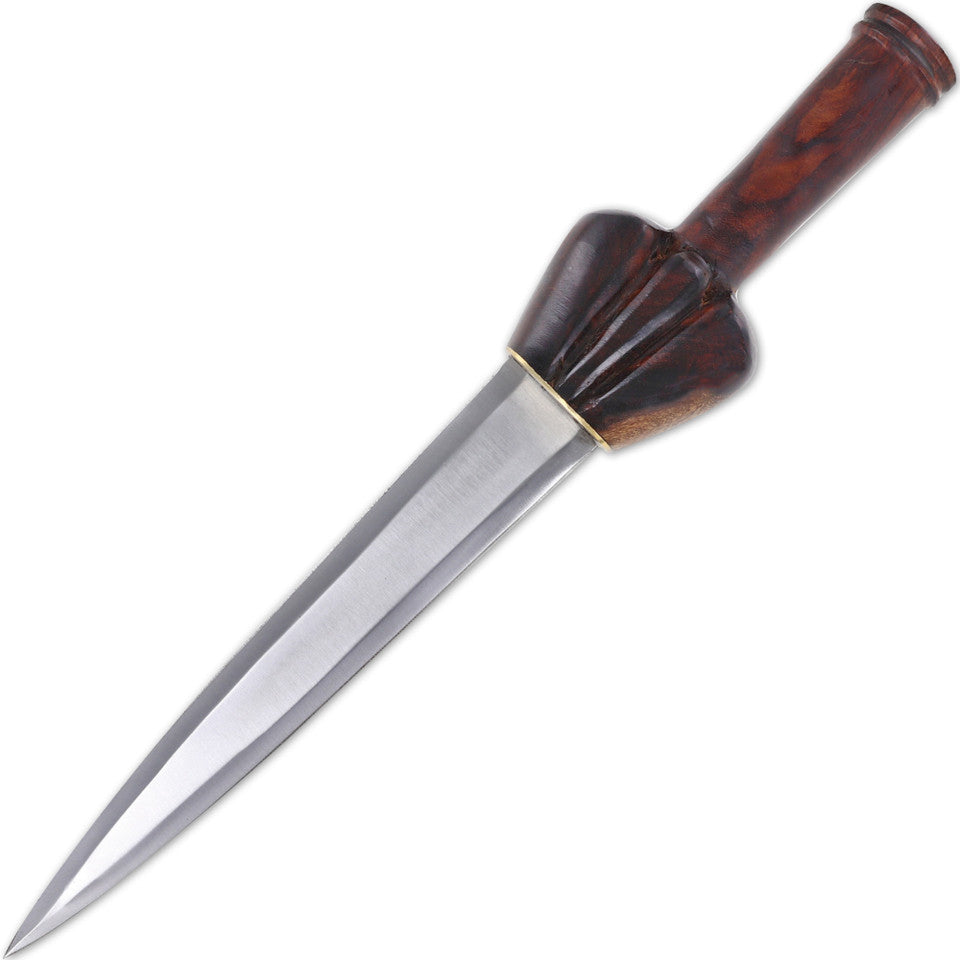 Hand Forged Medieval Style Bullock Dagger with Leather Sheath Dagger - Tophatter Daily Deals