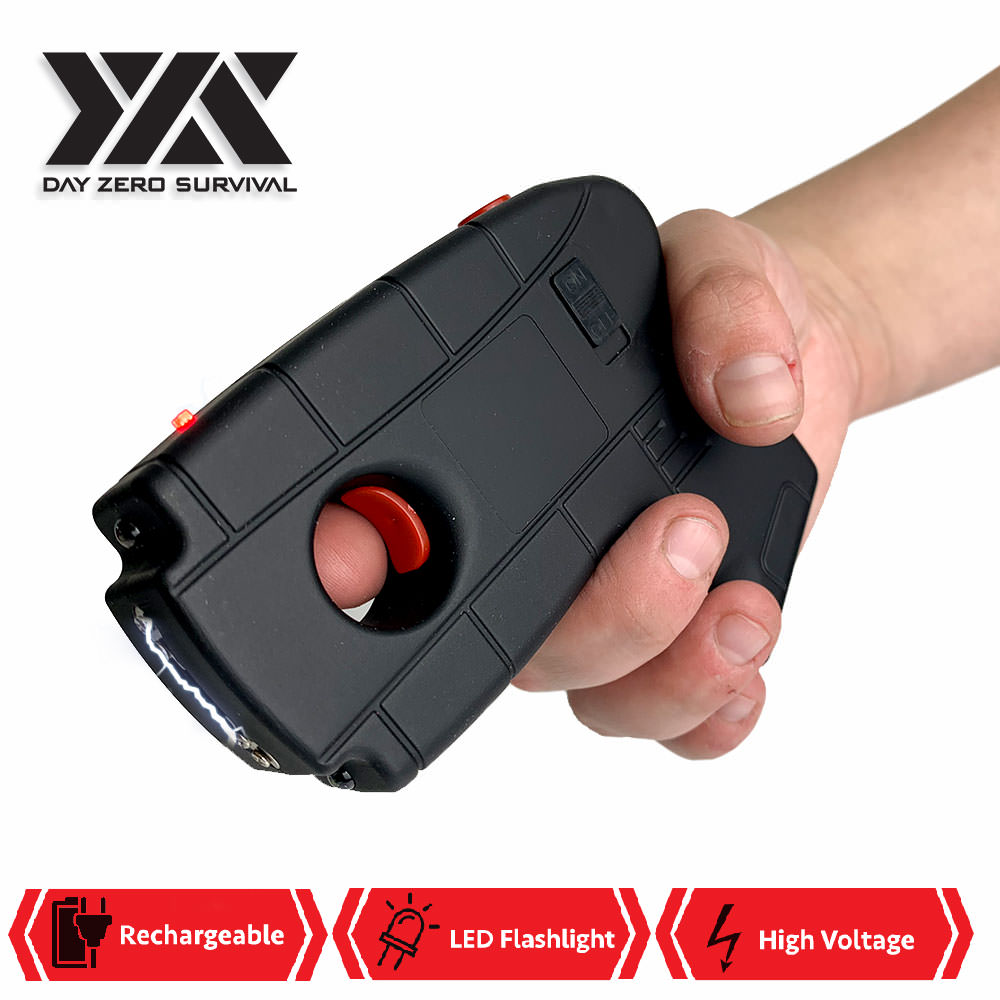 DZS Hand Pistol Stun Gun LED Light Rechargeable Battery - Tophatter's Guns'N'Weapons Store Collectible Weapons - Tophatter Daily Deals