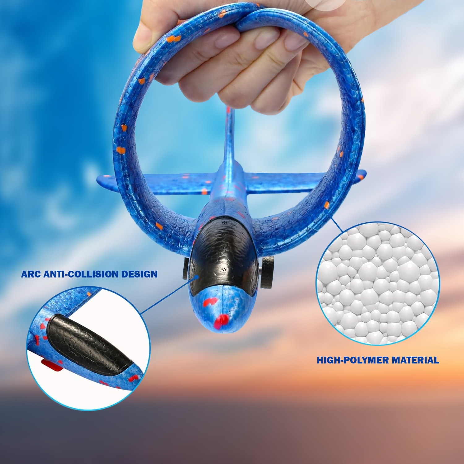 Airplane Launcher Toy – Kids 2 Flight Mode Airplane EPP Foam Gliders Fly Toy Catapult Launcher Gun Set Airplane Launcher Toy - Tophatter Daily Deals