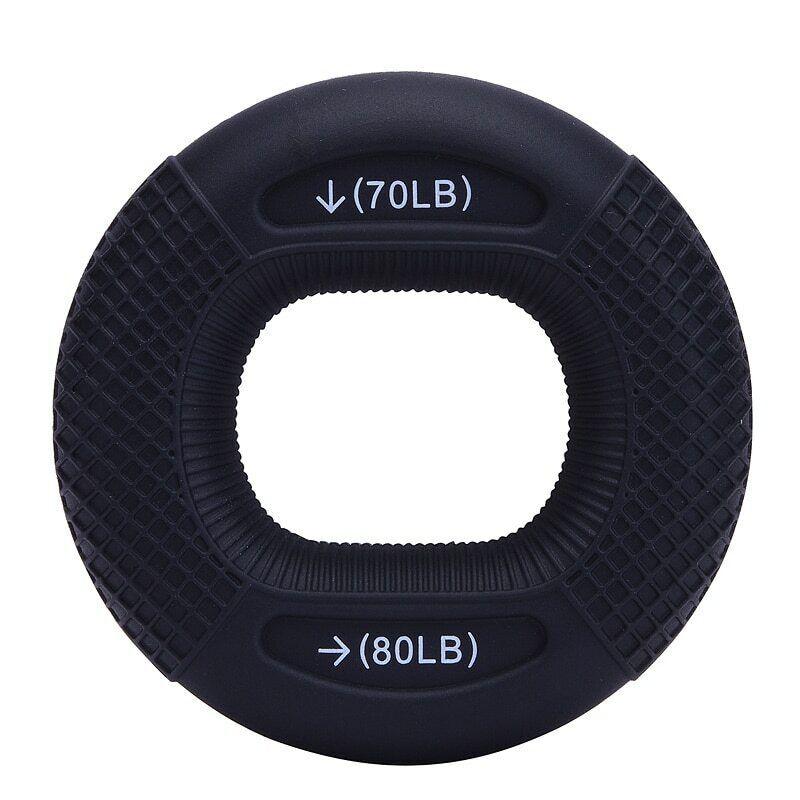 Sports Direct Hand Grip - Gripping Ring Finger Forearm Trainer Carpal Muscle Expander Black Exercise & Fitness - Tophatter Daily Deals