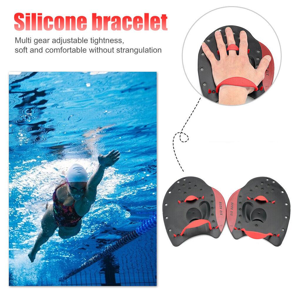 Hand Paddles For Swimming - Pro-Series Power Swim Training Paddles Are a Great Swimming Training Aid To Improve Hand Stroke Positioning Summer & Swimming - Tophatter Daily Deals
