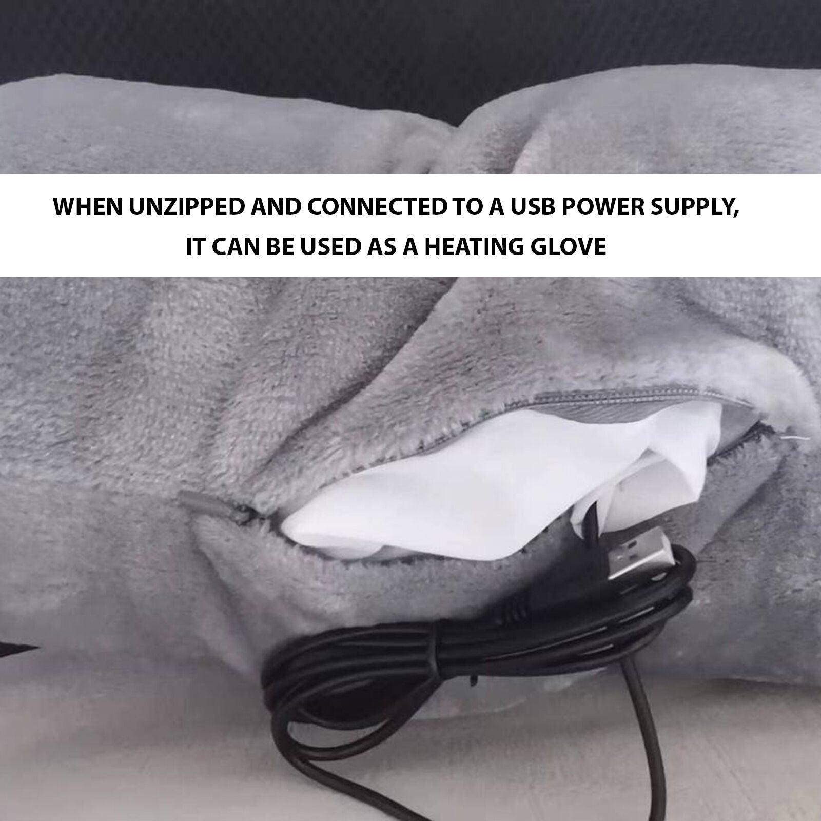 Muffler for Hands - USB Electric Hand Warmer Pouch Winter Hands Heater Bag Velvet Heating Hand Muffs Winter Warm - Tophatter Daily Deals